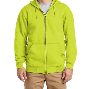 Sweat à capuche zippé surdimensionné 100% coton vierge pour hommes impression personnalisée motif solide polaire matériel pour hiver fermeture éclair sweats à capuche unisexe - Product Image 1