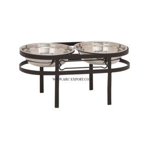 ชามให้อาหารแบบเปียกทำจากโลหะแบบคู่สำหรับสัตว์เลี้ยงชามอาหารสำหรับสุนัขและแมวออกแบบได้ตามต้องการดีไซน์แบบคลาสสิก - Product Image 3