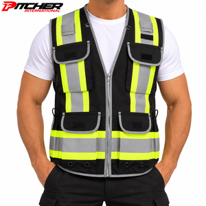 Chaleco Fluorescente de Seguridad al por Mayor con Cinta Reflectante para Programas de Minoristas de Suministros de Construcción - Product Image 1