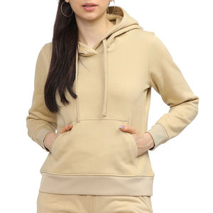 Sudadera de invierno para mujer al por mayor, talla grande, con hombros caídos, con capucha, con cremallera, antipilling, transpirable, forrada, de tejido de punto - Product Image 6