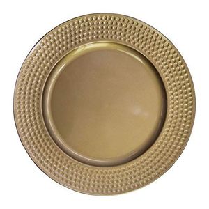 Unique designer metal charger <b>plate</b> for elegant table setup home dining parties special events - Product Image 2