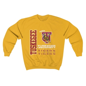 Tuskegee University sudadera Vertical Logo Tiger Mascot 1881 estampado sólido lavado verano escuela espíritu ropa personalizada Unisex - Product Image 3