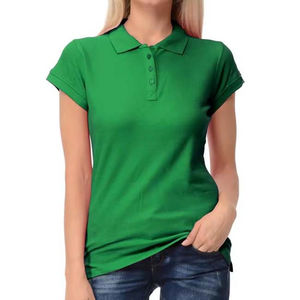 High Quality <b>Women's</b> Golf for T-<b>Shirt</b> Custom Logo Turn Collar Plaid Knitted Short Sleeve with Custom Size and Logo - Product Image 1