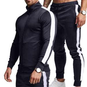 Offre Spéciale slim fit gym fitness course survêtements pour hommes survêtement haute qualité polyester vêtements de sport pour hommes fermeture éclair survêtement - Product Image 1