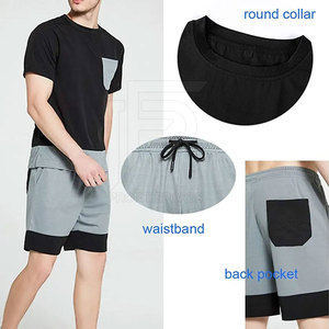 Conjunto de Camiseta y Pantalones Cortos de Verano para Hombre, 100% Algodón, Ligero y Transpirable, OEM ODM, Logotipo Personalizado, Ropa de Trabajo - Product Image 3