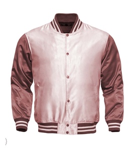 OEM Blouson d'université brodé vierge personnalisé Blouson d'aviateur en satin pour hommes en soie Blouson de baseball universitaire - Product Image 6