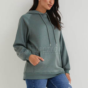 Vente en gros de sweats à capuche respirants pour femmes dernier style de sweats à capuche pour femmes de couleur unie à prix bon marché pour la vente en ligne - Product Image 5