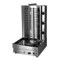 Acier inoxydable 4 brûleurs Moyen-Orient Gaz Poulet Viande Barbecue Rotatif Doner Kebab Grill Shawarma Machine