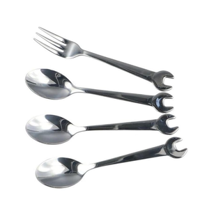 Couverts durables, ensembles de couverts à manche fini or, couverts en acier inoxydable à manche en marbre les plus vendus dans les hôtels - Product Image 2