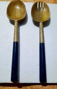 Spatule en bois de teck faite à la main, ustensiles de cuisine en bois antiadhésifs, spatule plate résistante à la chaleur pour la cuisine - Product Image 2
