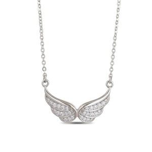 <b>Angel</b> Wings <b>Necklace</b> a Symbol of Grace and Protection Adorned with Sparkling Diamonds for Timeless Elegance Stonewels - Product Image 4