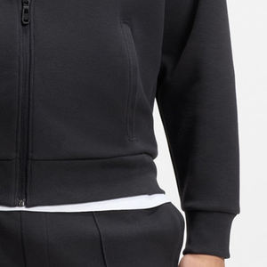 Sudadera con Capucha para Hombre, Diseño con Cierre de Cremallera, Precio al por Mayor, Mangas Completas, Color Sólido, con Bolsillos Laterales y Cordones - Product Image 4