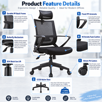 Chaise de bureau de direction de luxe, chaise ergonomique à dossier haut avec un design confortable de qualité supérieure pour les PDG, les managers et les bureaux professionnels