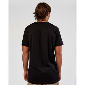 T-shirt en coton biologique épais - Coupe classique - Noir uni - Product Image 3