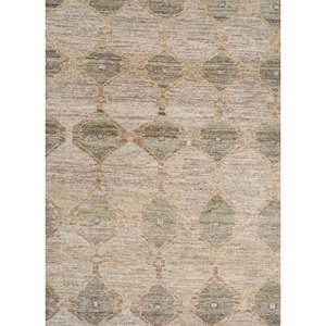 Tapis en laine noués à la main Erbe Green, motif géométrique abstrait, design puzzle rectangulaire pour la maison, le salon, la chambre à coucher - EA-3134 - Product Image 3