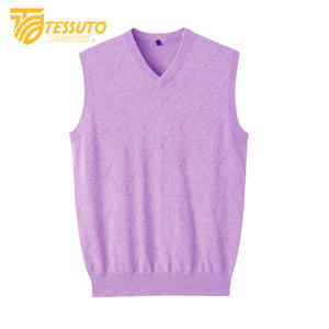 Pulls en laine pour hommes de nouvelle conception, pull à col rond tendance, tricot décontracté, hiver, extérieur, écologique, respirant, de haute qualité, sans manches - Product Image 5