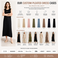 Robe plissée sur mesure, vêtements pour femmes, fabricant OEM, fournisseur de mode à marque privée pour les marques de boutiques, production en petites séries