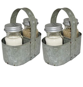 Artículos de cocina Sal y pimienta Caddy hecho a mano Diseñador Caddy Clásico Elegante Venta caliente Sal y pimienta Caddy - Product Image 4