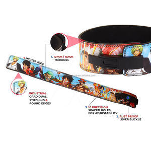 Ceinture à levier à impression complète par sublimation Anime accroupi et dynamophilie 10mm ceintures d'haltérophilie en cuir à vendre nouveau Design équipement de gymnastique - Product Image 4