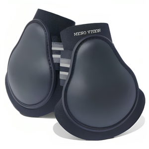 Bottes de tendon de cheval en néoprène haut de gamme, bottes de jambe postérieure de cheval PU Shell rouge doublure souple, bottes de fetlock de cheval - Product Image 1