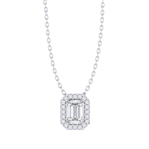 สร้อยคอชุบทอง18นิ้วสีเงินโรเดียมสีเหลือง/สีโรสโกลด์ประดับเพชรสังเคราะห์สีมรกตคลาสสิกกว้าง8.8มม. - Product Image 3