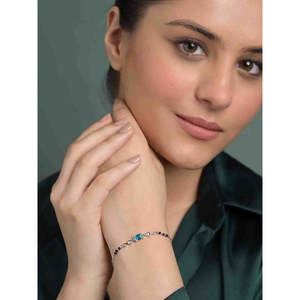 Compre Pulseras Mangalsutra de Plata Pura con Cuentas Finas, Regalo para Esposas - Product Image 3