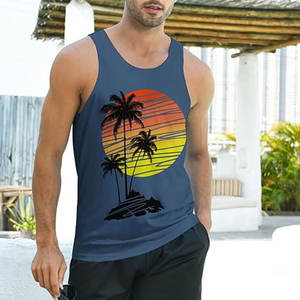 เสื้อกล้ามผู้ชายแห้งเร็วระบายอากาศได้พิมพ์ซับลิเมชันแบบลำลองสำหรับใส่วิ่งออกกำลังกาย - Product Image 3