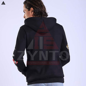 Sweat à capuche brodé de qualité supérieure pour hommes, coupe oversize, en mélange de coton, personnalisable, prix de gros - Product Image 2