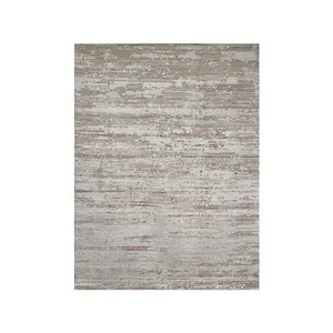 Achetez un tapis en soie de forme rectangle noué à la main de couleur ivoire blanche, parfait pour n'importe quelle pièce