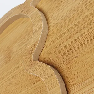 Plateau de service en bambou en forme de cœur - Product Image 3