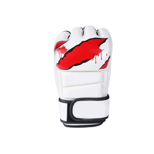 Professional Leather MMA Gloves for Training and Sparring-Breathable Lightweight with Adjustable Wrist Strap - Product Image 6