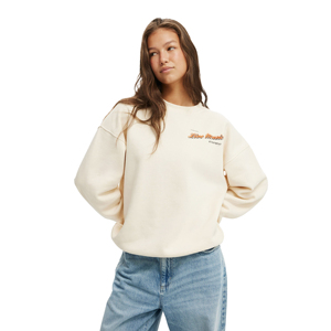 Sudadera Nueva de Moda Invernal, Estilo Urbano, Hombros Caídos, Lisa para Impresión, Cuello Redondo Extra Grande, Informal, con Bordado Frontal para Mujer - Product Image 1