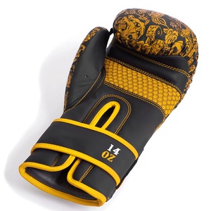 Guantes de MMA de Piel Sintética para Entrenamiento, Cierre de Velcro Personalizable, Tamaños 12oz/14oz, Transpirables, Protección UV, Negro Rojo - Product Image 2