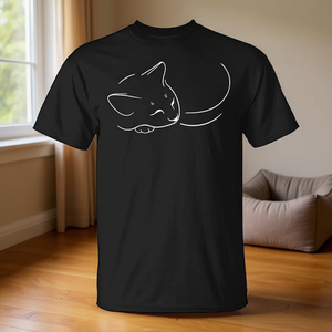 T-Shirt Promozionale per Amanti dei Gatti: Gatti Domestici, Gatti in Campanile, Gatti che Dormono - Abbigliamento per Amanti dei Gatti - Product Image 3
