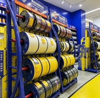 Présentoir Commercial Robuste en Métal pour Bobines de Câbles Électriques – Support de Présentation pour Magasins de Détail