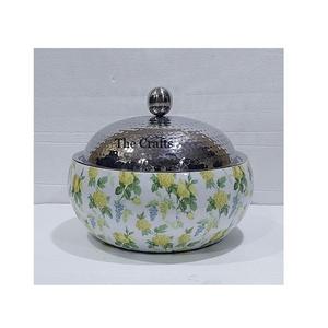 Pot chaud de service de nourriture de conception merveilleuse dans la casserole de vaisselle en bois et de nacre avec le couvercle en verre - Product Image 5