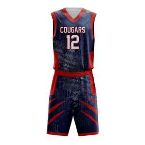 Uniforme de basket-ball fabricant d'usine tissu polyester respirant flexible durable adapté aux vêtements de tournois sportifs - Product Image 5