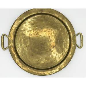 Brass Glass <b>Tray</b> Luxury Round Metal Table Top Serving Decorative <b>Gold</b> <b>Mirror</b> <b>Tray</b> for Home Use most demanding - Product Image 1
