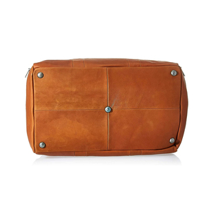 Leather Weekender <b>Duffel</b> <b>Bag</b> With Zipper Closure Brown Color Durable Travel Design - Product Image 6