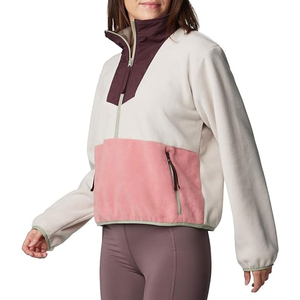 Venta al por mayor de ropa informal, sudaderas para mujer de color sólido, sudaderas con media cremallera para mujer, sudaderas informales con logotipo impreso personalizado para mujer - Product Image 5