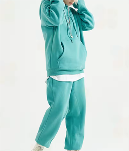 Ensemble survêtement pantalon empilé survêtement personnalisé survêtement ensemble sweat-shirt à capuche et pantalon de survêtement à imprimé bouffant pour hommes - Product Image 5