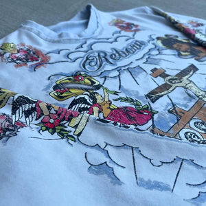 T-shirts pour hommes à manches longues surdimensionnés à épaules tombantes personnalisés avec impression d'écran déchirée 100% coton lourd respirant T-shirts pour hommes - Product Image 3