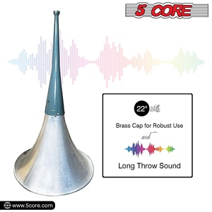Trompette de basses PA à 5 cœurs, corps en aluminium de 22 pouces, compatible avec la plupart des haut-parleurs à compression - Product Image 2