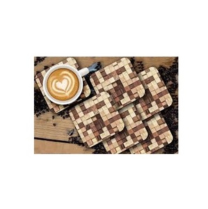 Sous-verres ronds en bois simples et modernes pour thé, café, vin, de haute qualité, articles ménagers, vaisselle, marque TQC - Product Image 6