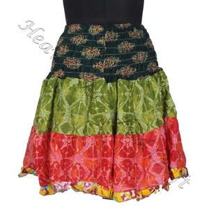 Gypsy indien Patchwork Mini Rara Hippy Boho Festival jupe Boho élégant MS098 Patch coton Mini Sexy jupe pour vêtements d'été - Product Image 2