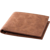 Dompet Pria Ramping Murah Kualitas Tinggi Dompet Pria Kulit Pendek Bisnis Coklat Klasik Dompet Kulit PU Sebagai Hadiah