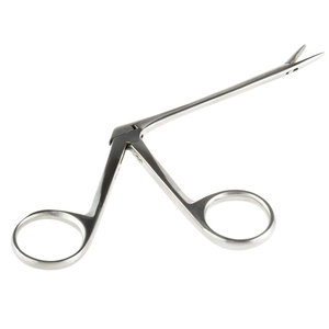 Pinces d'otologie professionnelles courbées droites micro-manuelles argentées haute performance, fabriquées par DARLEYS SURGICAL CO, certifiées CE Classe I - Product Image 3