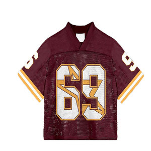 Maillot de football respirant anti-UV en maille 2026, col en V, séchage rapide, manches courtes, taille adulte professionnelle - Product Image 1