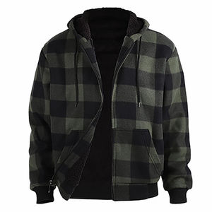 2025 nouveaux hommes imprimé motif polaire doublé à capuche veste avec fermeture éclair à capuche unisexe brodé 100% coton hiver - Product Image 6