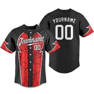 Camiseta de béisbol personalizada unisex ropa deportiva transpirable con nombre personalizado logotipo número equipo uniforme camiseta - Product Image 5